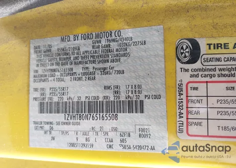 2006 Ford Mustang from USA, damaged, VIN 1ZVHT80N765165508